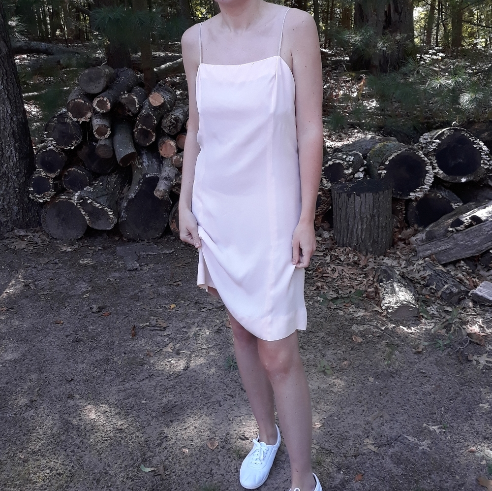 70s Carlye Slip Dress Pink Union Tag Feminine Girly Romantic - Picture 4 of 9
